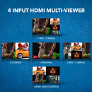 Conmutador HDMI multivisor cuádruple 4x1 con salida HDMI/VGA Full HD 1080p (HD-401MV) 