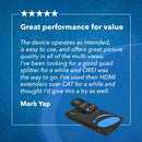 Conmutador HDMI multivisor cuádruple 4x1 con salida HDMI/VGA Full HD 1080p (HD-401MV) 