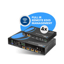 Extensor HDMI 4K 1x4 a través de CAT 6 hasta 400 pies con PoC, control IR bidireccional, gestión EDID (UHD14-EXB400-K) 