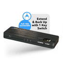 Conmutador KVM HDMI 3x1 Ultra HD 4K con teclado y control de periféricos USB (UKM-301C) 