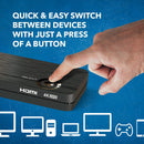 Conmutador KVM HDMI 3x1 Ultra HD 4K con teclado y control de periféricos USB (UKM-301C) 