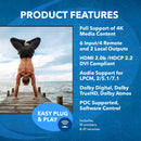 Matriz HDMI HDBaseT 4K 6x4 sobre CAT6/7 de hasta 40 metros, ancho de banda de 18 Gbps con HDR y control IR (UHD66-EXB132-K)