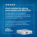 Adaptador receptor de pantalla HDMI inalámbrico Full HD, solución de duplicación de pantalla 2.4G/5Ghz 4K a 60Hz Miracast (WHD-AIR)