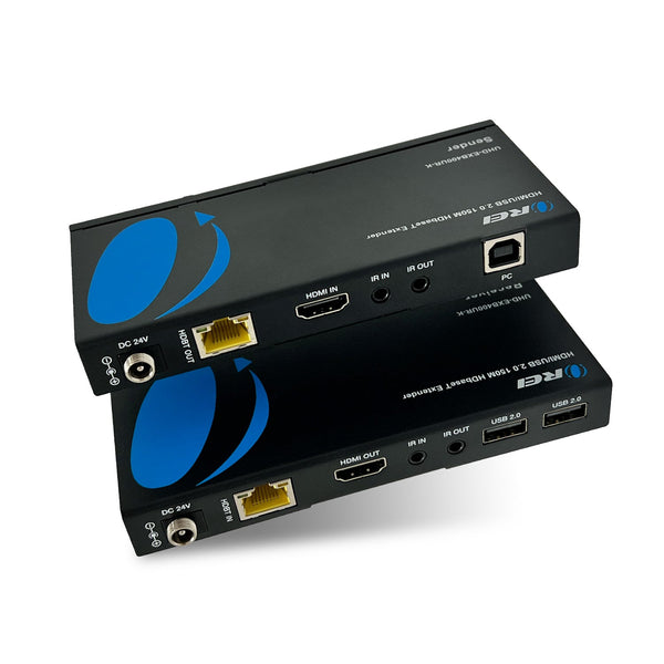 Extensor HDMI con HDBaseT sobre CAT5e/6/7 hasta 122 m - Control por infrarrojos, teclado y ratón a través de la red (UHD-EXB400UR-K) 
