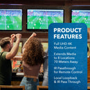 Extensor HDMI 4K 1x8 sobre CAT6/7 individual hasta 70 m - Tecnología ipcolor, ancho de banda de 18 Gbps, IR bidireccional, control RS-232 y EDID avanzado (UHD18-IPC230-K) 