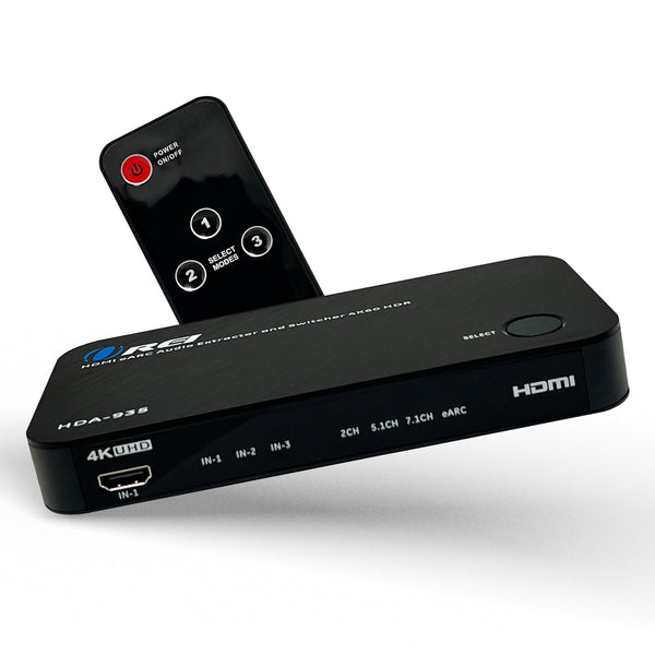 Extractor de audio dual HDMI eARC 4K a 60 Hz con puerto óptico y conector de 3,5 mm, ancho de banda de 18 Gbps (HDA-935) 