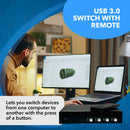 Conmutador KVM Ultra HD 4K con teclado y control de periféricos USB (UKM-404) 