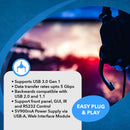 Conmutador KVM Ultra HD 4K con teclado y control de periféricos USB (UKM-404) 