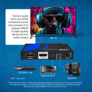 Extractor de audio 8K de 48 Gbps con salida S/PDIF y L/R, Dolby Vision (BKA-1)