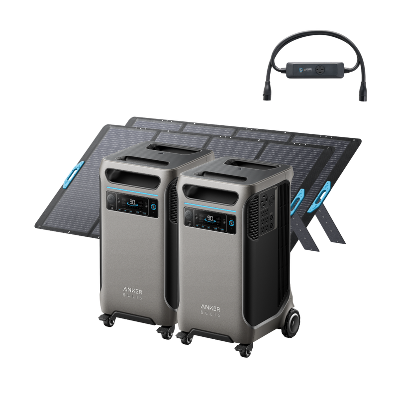 Anker Solix F3800*2+Double Power Hub+2*405W Paneles solares rígidos