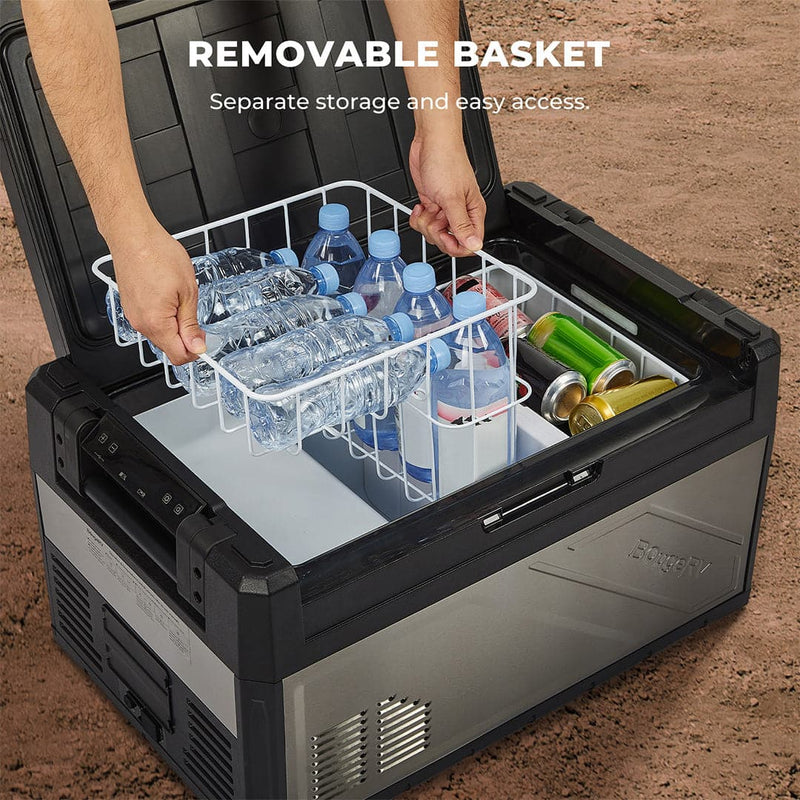 Refrigerador portátil BougeRV Rocky 41QT de 12 V y dos zonas