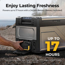 BougeRV New Rocky V3.0 55QT Dual Zone 12V Car Fridge with 240Wh