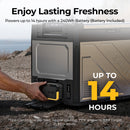 BougeRV New Rocky V3.0 69QT Dual Zone 12V Car Fridge with 240Wh