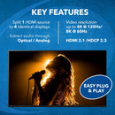 8K 1 in 4 out HDMI Splitter with Audio Extraction and EDID management (BK-104A)