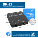 Conmutador HDMI 8K 2 en 1 con HDR10+ y Dolby Vision (BK-21)