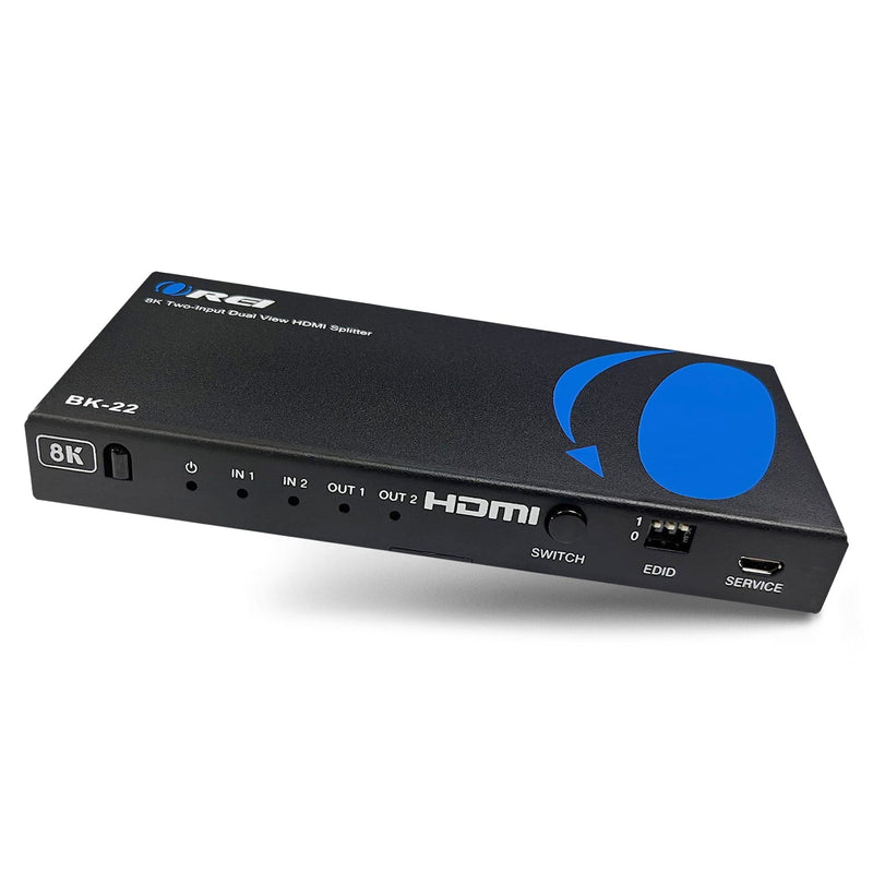 Divisor HDMI UltraHD 8K 2x2: 2 entradas, 2 salidas, EDID (BK-22) 