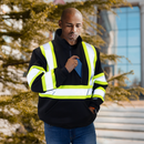 Hi-Vis Safety Sweater with Reflective Stripes