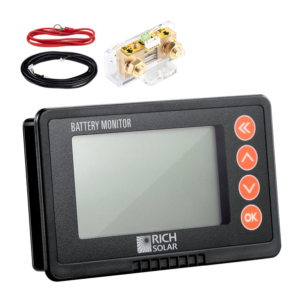 Rich Solar 500 Amp Battery Monitor with Shunt