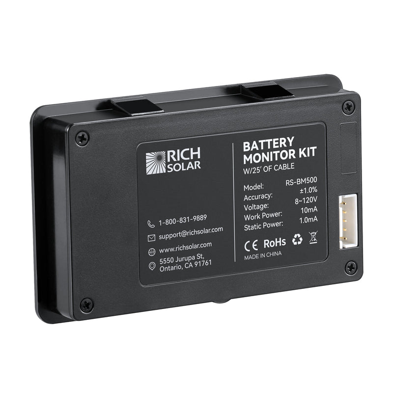 Rich Solar 500 Amp Battery Monitor with Shunt