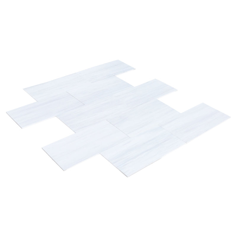Bianco Dolomite Platinum Marble 12"x24" Polished Floor and Wall Tile - Livfloors Collection