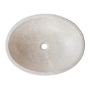 Botticino Marble Natural Stone Oval Shape Above Vanity Vessel Sink Honed (W)16" (L)20.5" (H)6"