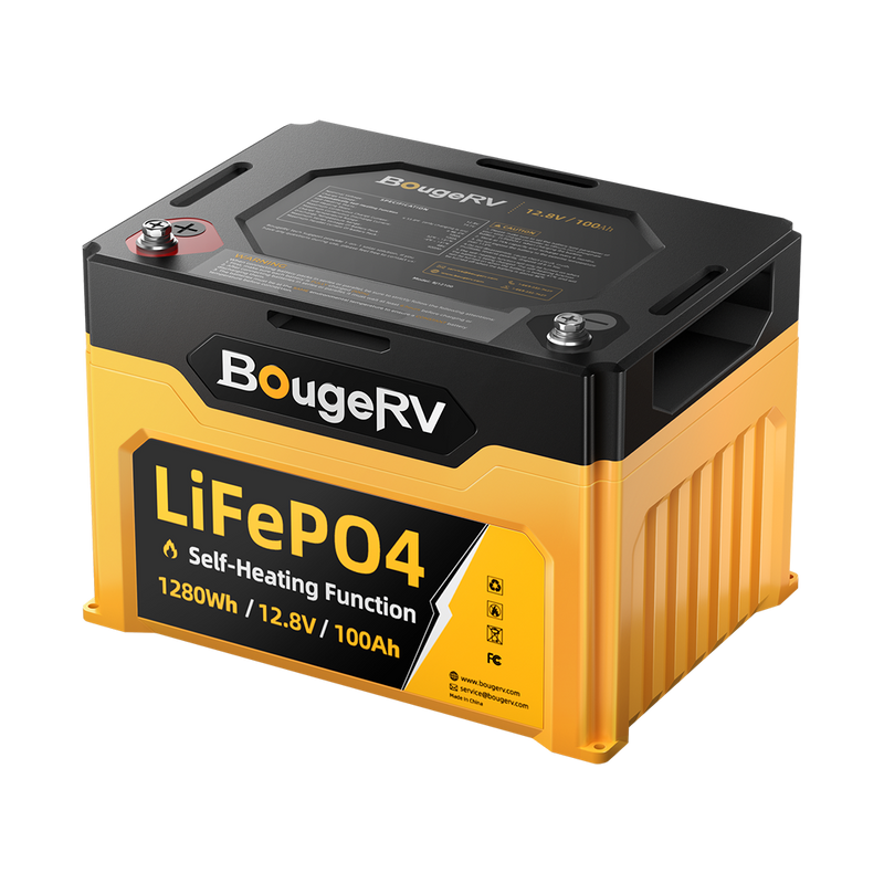 BougeRV 12V 100Ah LiFePO4 Battery