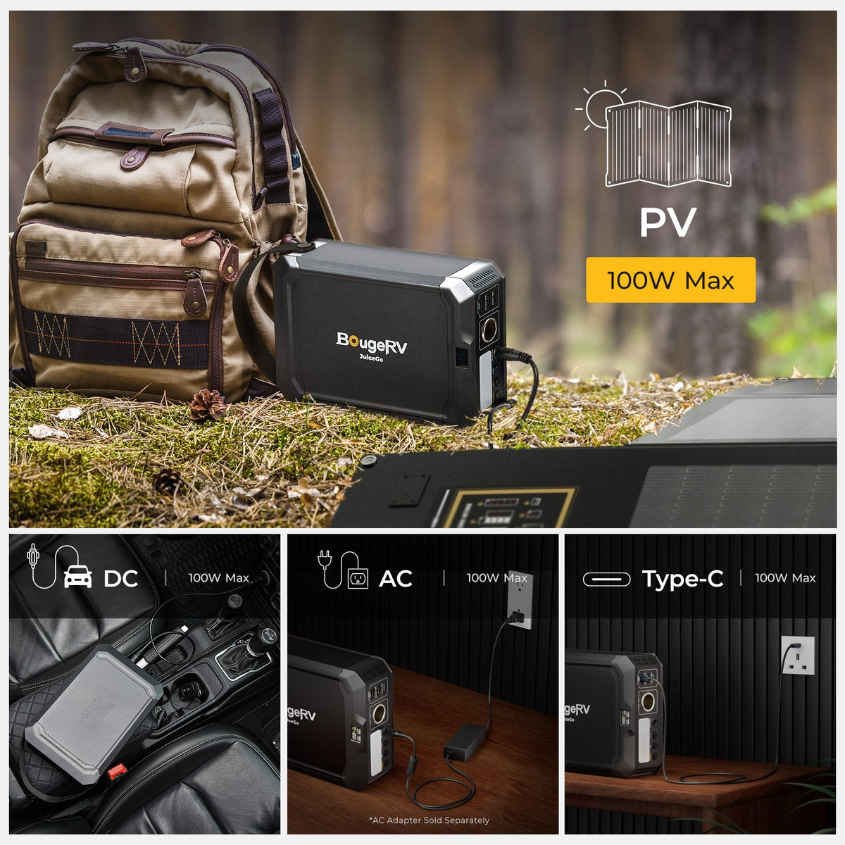 BougeRV JuiceGo 240Wh Portable Power Station | Wellbots | Free