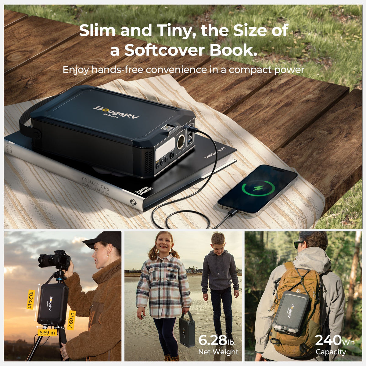 BougeRV JuiceGo 240Wh Portable Power Station | Wellbots | Free