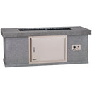 Bull FP200 Slim Rectangle Fire Pit Brown Rock Stucco Base LP/NG
