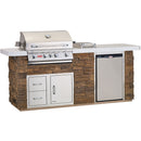 Bull Outdoor Kitchen Island in Rock