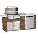 Bull Outdoor Kitchen Island in Rock