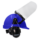 Cap-Style Hard Hat Kit with Mountable Earmuffs and Hi-Transparency Face Shield