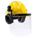 Cap-Style Hard Hat Kit with Mountable Earmuffs and Hi-Transparency Face Shield