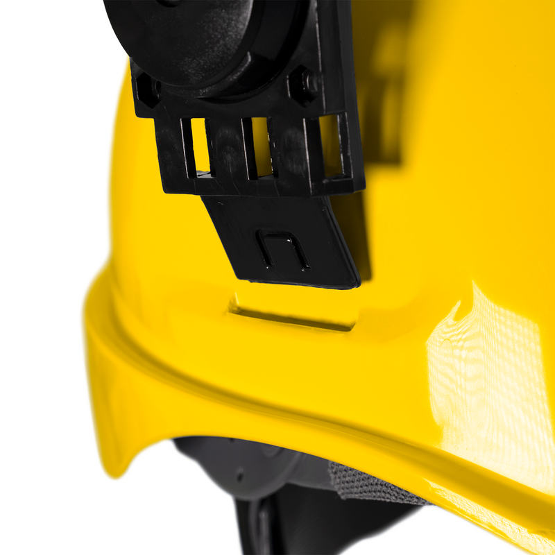 Safety Cap-Style Helmet Kit with Iron Mesh Face Shield and Earmuffs