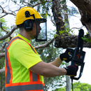 Safety Cap-Style Helmet Kit with Iron Mesh Face Shield and Earmuffs