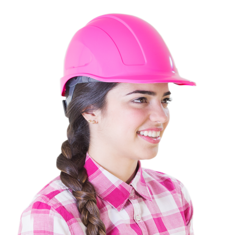 Cap Style Safety Hard Hat with 4 Point Suspension - Pinkfit Collection