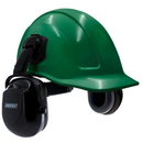 Cap Style Slotted Hard Hat Kit with Black Mountable Earmuffs