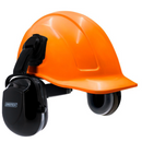 Cap Style Slotted Hard Hat Kit with Black Mountable Earmuffs