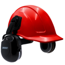 Cap Style Slotted Hard Hat Kit with Black Mountable Earmuffs