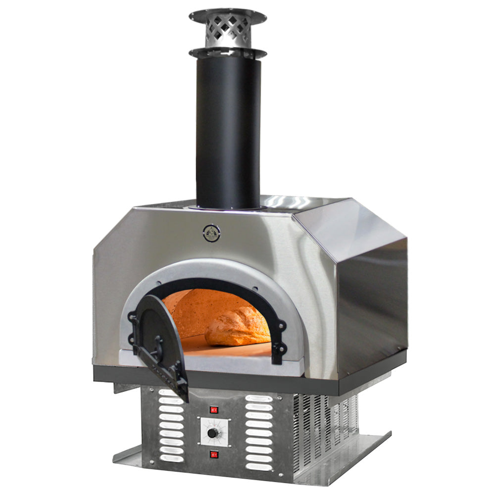 Chicago Brick Oven CBO-750 (Commercial) Hybrid Propane Gas Countertop Pizza Oven Dual Fuel Gas and Wood With Skirt