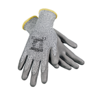 Cut-Resistant Safety Work Gloves with Polyurethane Dipped Palms - Pack of 12