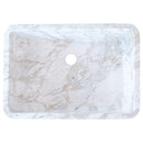 European Sugar Marble Rectangular Farmhouse Sink Semi-Polished (W)12.5" (L)18" (H)5"