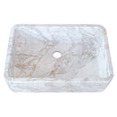 European Sugar Marble Rectangular Farmhouse Sink Semi-Polished (W)12.5" (L)18" (H)5"
