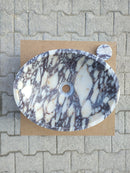 Calacatta Viola Marble Oval Shape Above Vanity Bathroom Sink (W)18" (L)14" (H)5"