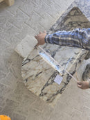 Calacatta Viola Marble Wall-mount Bathroom Vanity carved from Solid Block (W)20" (L)52"