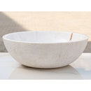 Calacatta White Marble Vessel Above Vanity Bathroom Sink Rough Exterior (D)16" (H)5"