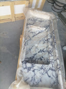 Calacatta Viola Marble Wall-mount Bathroom Vanity carved from Solid Block (W)20" (L)52"