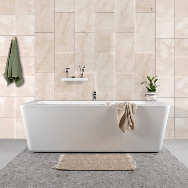 Calista Cream Medium Beige Marble Floor and Wall Tile - Livfloors Collection
