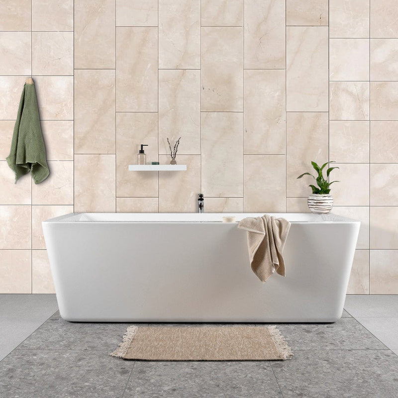 Calista Cream Medium Beige Marble Floor and Wall Tile - Livfloors Collection