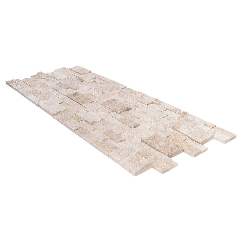 Cappuccino Beige Ledger 3D Panel 6"x24" Natural Marble Wall Tile - Full Truckload